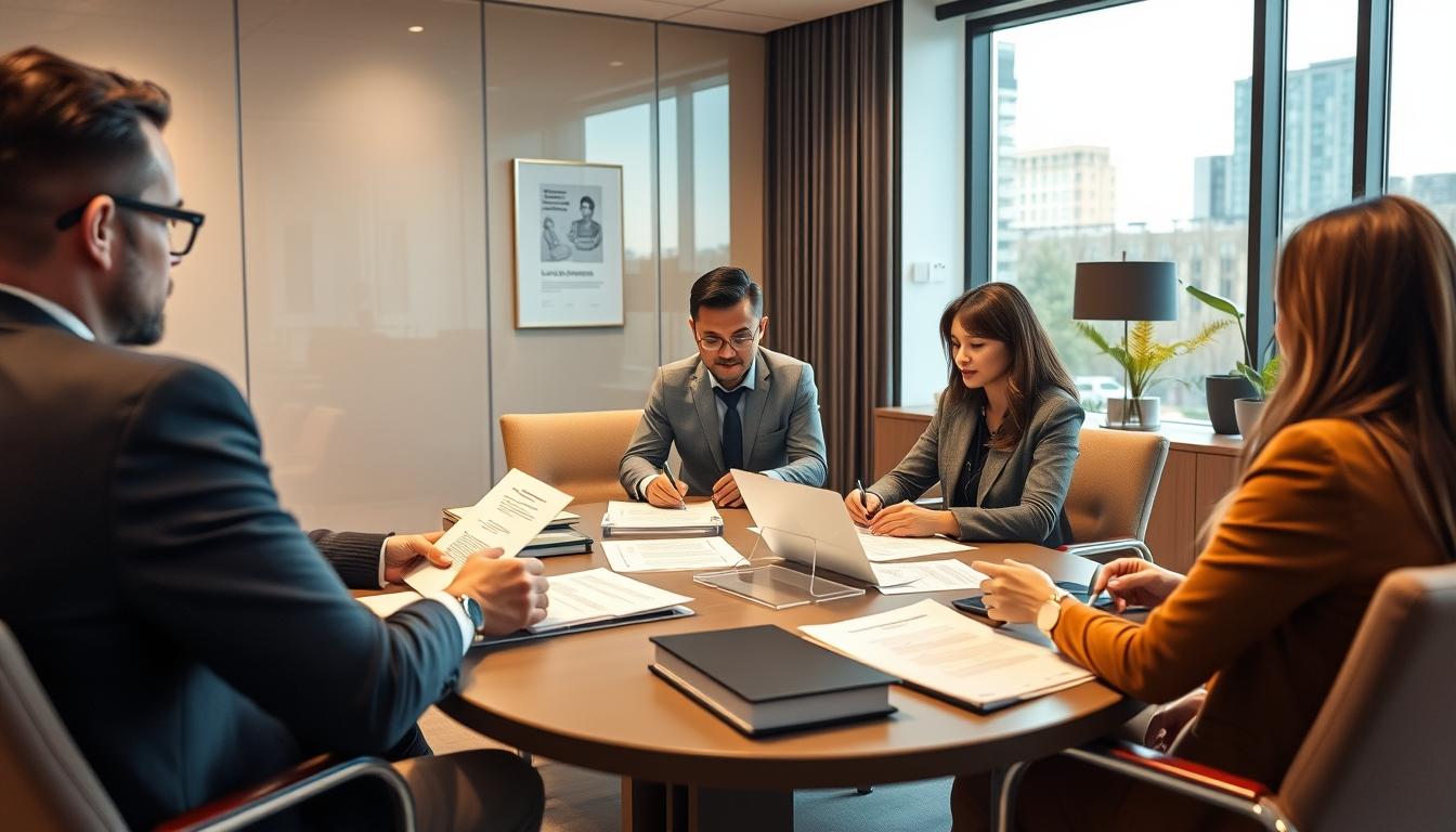 Business agreement signing